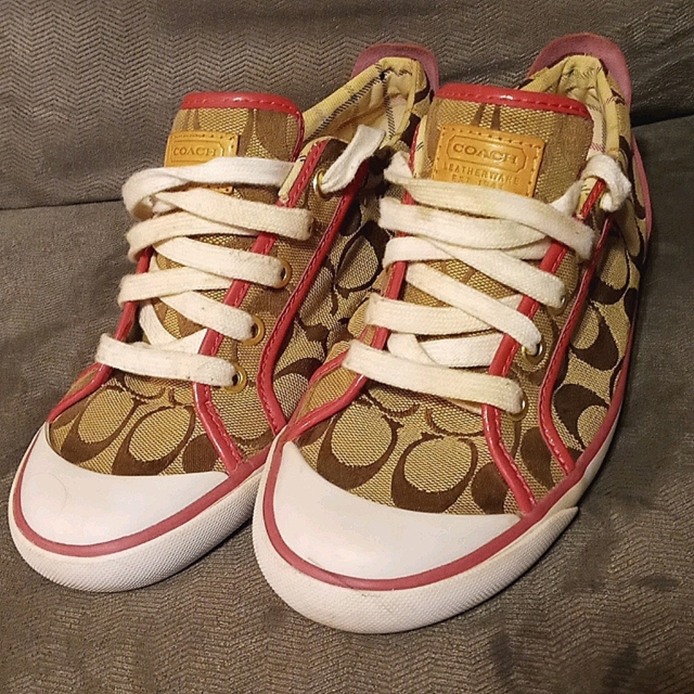 Coach logo signature canvas shoes